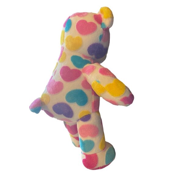 Build-A-Bear Colorful Heart Pattern Plush Teddy Bear 16" Soft Toy - Picture 5 of 6